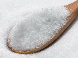 Erythritol in a spoon