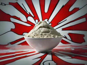 Amla powder Powder in a white bowl