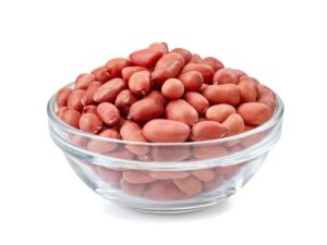 Red kidney beans in a transparent bowl.