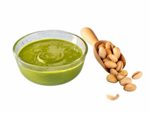 Green butter in a bowl.