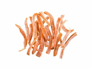 Dried Papaya cut in the shape of spears