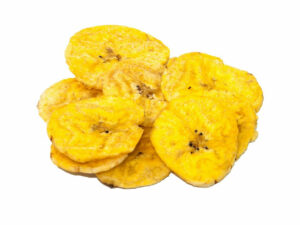 Golden slices of plantain