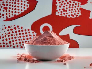 Acerola Juice Powder on a white bowl