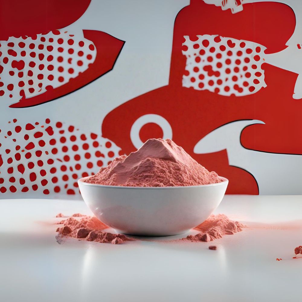 Acerola Juice Powder on a white bowl