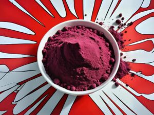 acai Powder on a white bowl