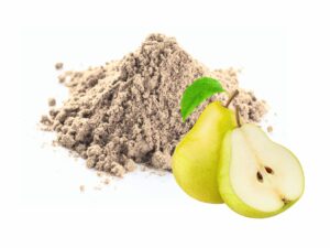 Pear powder besides fresh pears