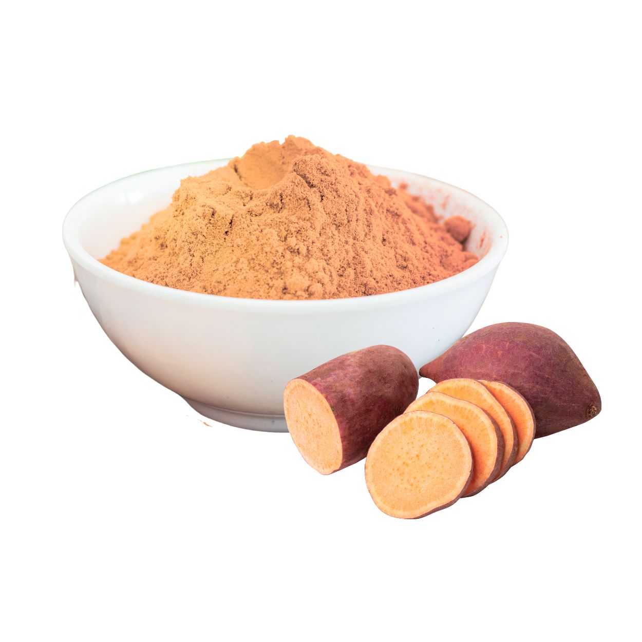 Sweet Potato Powder on a ceramic bowl