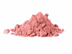 Pink powder in a heap.