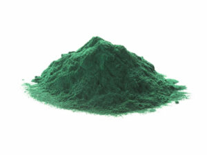 Dark green powder in a heap