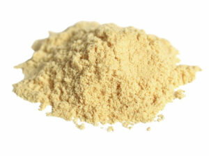 Yellow powder in a heap.