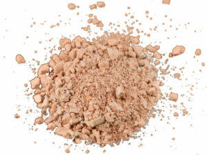 Top view of brown powder in a heap.