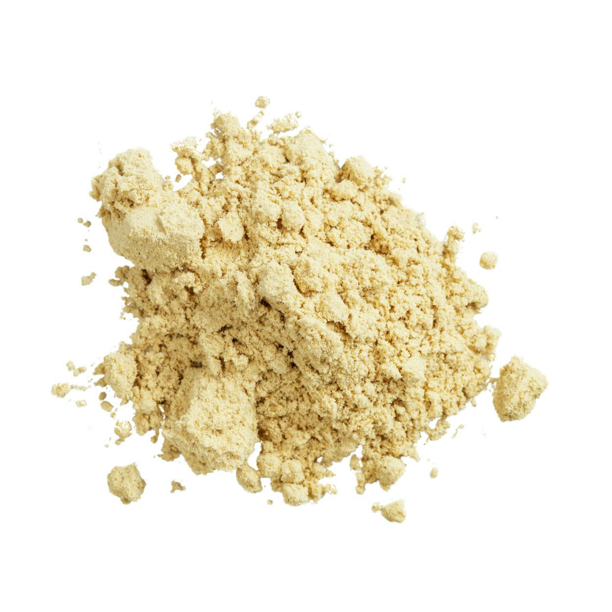 Top view of a fine lime green powder.