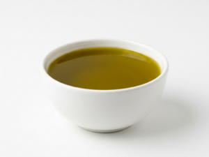 Avocado Oil on a white ceramic bowl