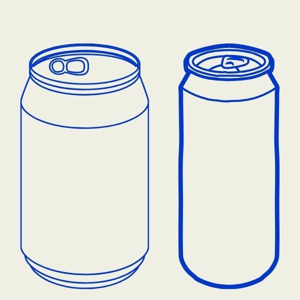 Aluminium Cans Blue