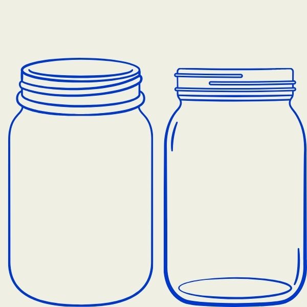 Glass Jars Blue