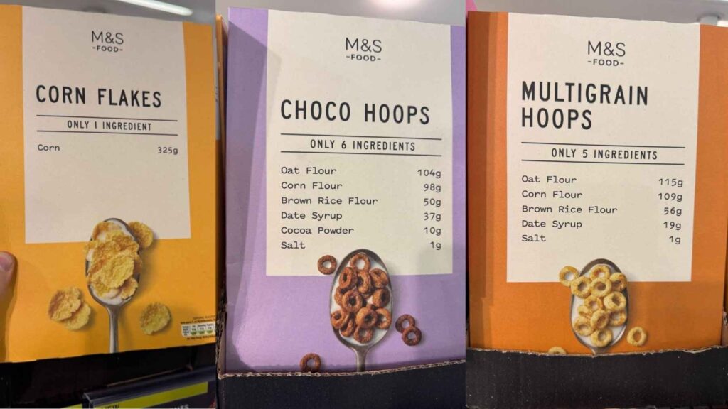 Corn flakes ingredients