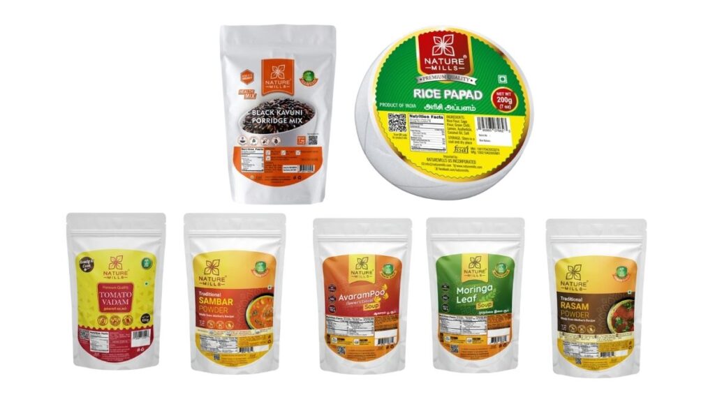 Nature Mills Rice mixes, soups, spice powders, porridge mix, vadam, and papads (1)