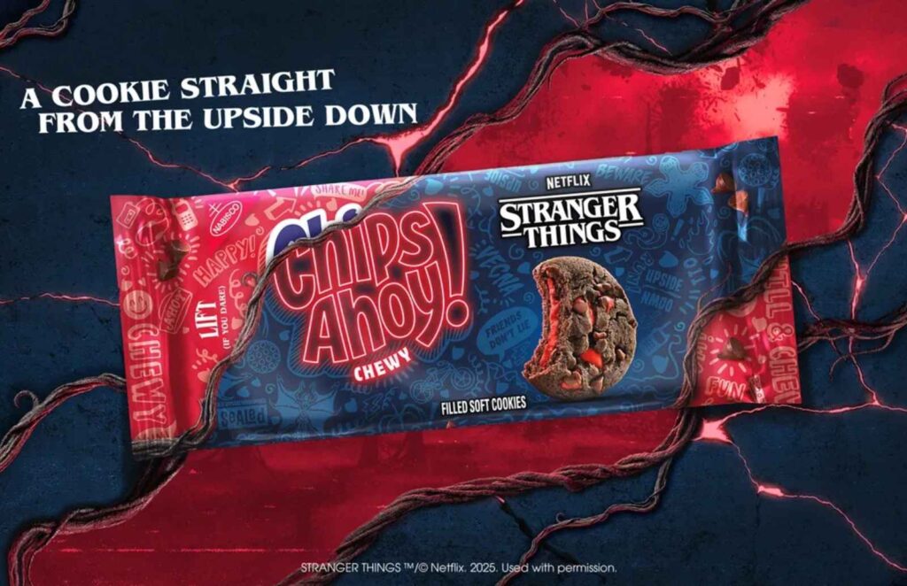 CHIPS AHOY! x Stranger Things limited edition cookie package with Upside Down theme