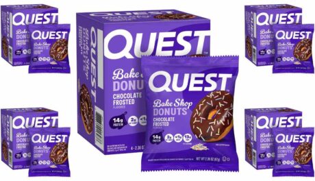 Quest Bake Shop Chocolate Frosted Donuts with 14g protein, low sugar, ideal for retail and co-packing