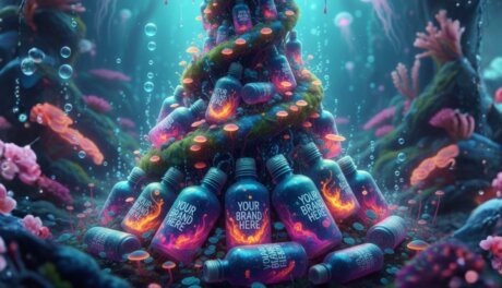 A pile of products that says "your brand here"