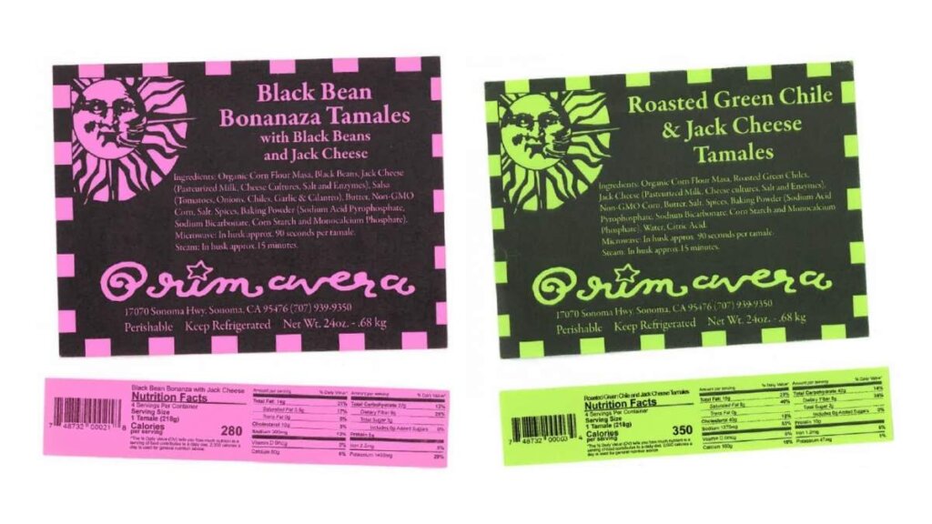 Product label for 'Preserved Mustard in Soybean Oil' (3.2 oz) showing the ingredient list, which includes soy sauce, and an allergen statement that declares Soybean but fails to declare Wheat.