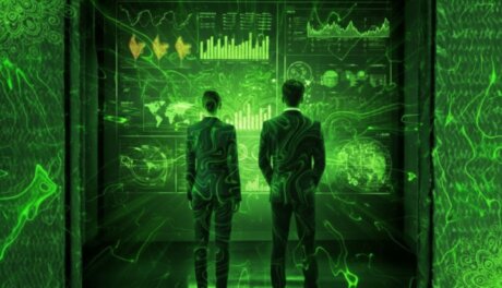 2 people looking at screens doing proactive risk management