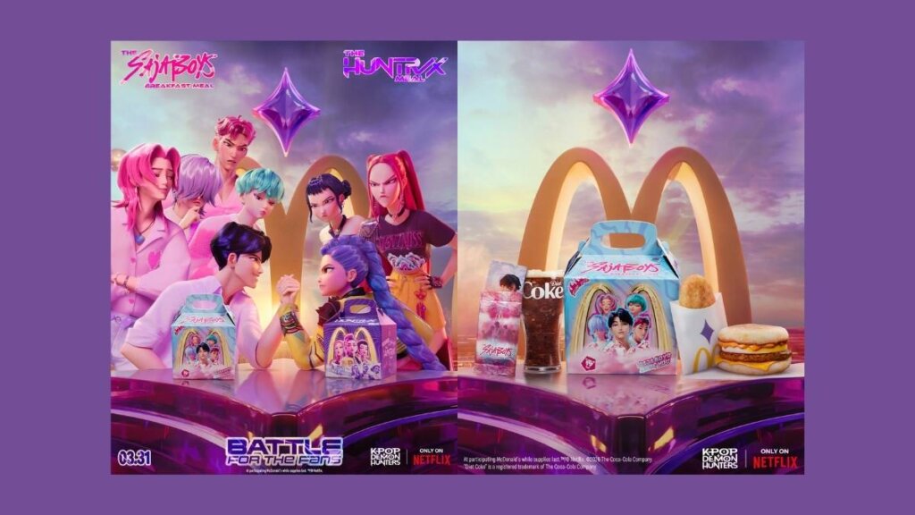 McDonald's KPop Demon Hunters HUNTR/X Meal with Ramyeon McShaker Fries, Hunter Sauce, Demon Sauce alongside Saja Boys Breakfast Meal — limited-time Netflix collaboration March 2026