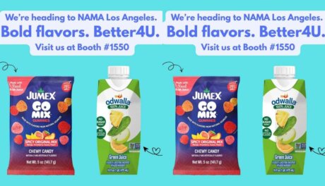 Jumex GoMix fruit gummies and Odwalla juice bottles for retail-ready distribution and wholesale supplier sourcing