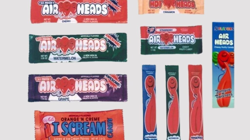 Airheads candy brand celebrating 40 years since its 1986 launch in Erlanger, Kentucky by Perfetti Van Melle, featuring the new Xtremes Mega Bites product rolling out nationwide in winter 2026