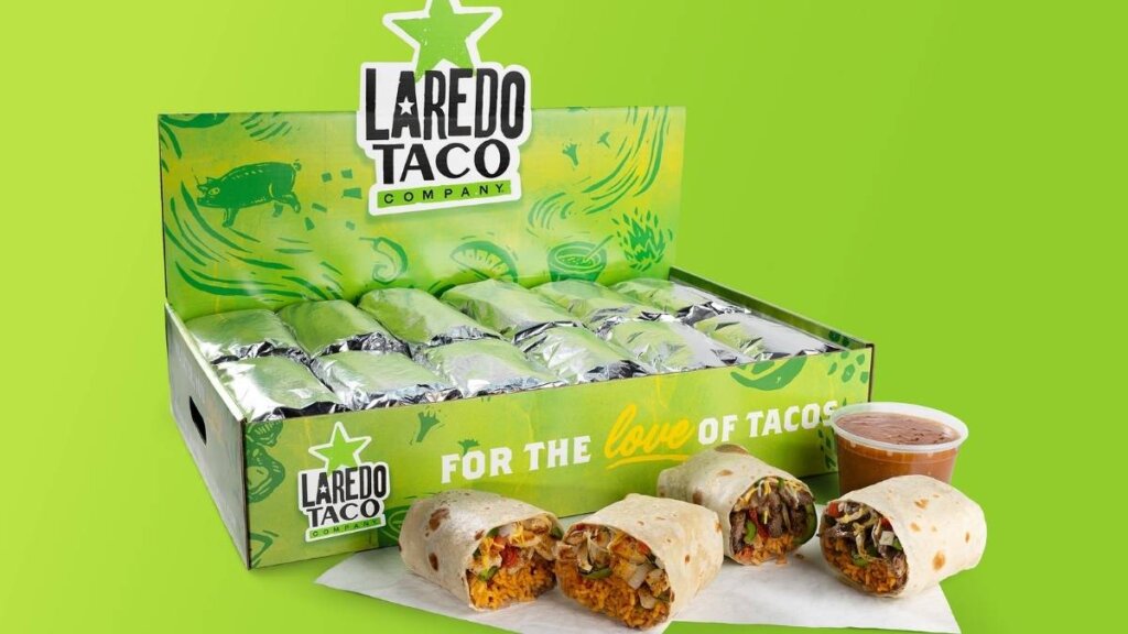 Laredo Taco Company Cinco de Mayo 2026 promotion featuring the new $6 Walking Taco with Doritos, seasoned ground beef, queso, and pico de gallo, plus BOGO burritos and $3 frozen margaritas available May 5 at 7-Eleven, Speedway, and Stripes stores