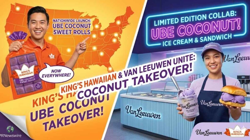 KING’S HAWAIIAN AND VAN LEEUWEN JOIN FORCES TO LAUNCH FIRST-OF-ITS-KIND UBE COCONUT ICE CREAM AND ICE CREAM SANDWICH TO CELEBRATE NATIONWIDE LAUNCH OF UBE COCONUT SWEET ROLLS