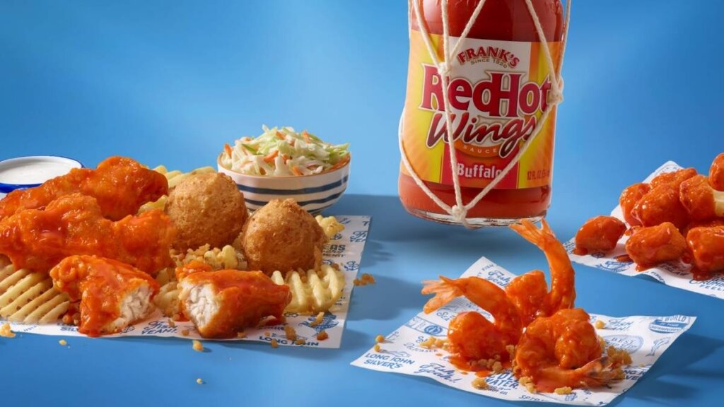 Long John Silver's Frank's Red Hot lineup