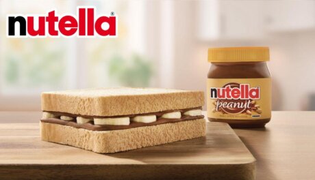 Nutella Peanut spread jar showcasing new flavor innovation, retail-ready product for suppliers, manufacturers, and private label