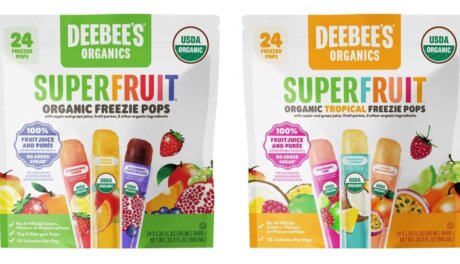 DeeBee’s Organics SuperFruit Freezie Pops retail-ready frozen snacks at Target, clean-label product for wholesale distribution