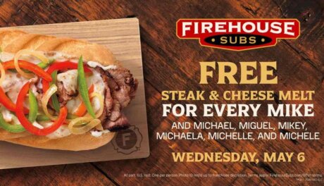 Firehouse Subs Steak & Cheese Melt with prime rib, provolone, and peppers, retail-ready launch tied to promotional campaign