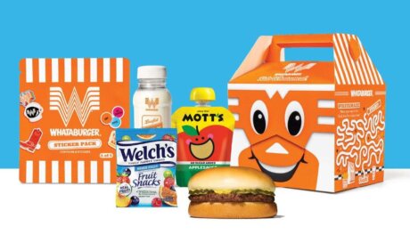 Whataburger Kids Whatameal box with toys, retail-ready packaging for QSR suppliers and manufacturers