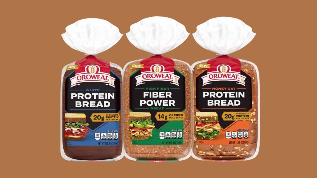 Oroweat Fiber Power Bread with 14g fiber and Oroweat Protein Bread with 20g complete protein per two slices new functional bread lineup from Bimbo Bakeries USA available at grocery retailers nationwide May 2026 at $7.69 SRP