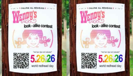 Wendy’s promotes NYC World Redhead Day contest with free burger prize and retail-ready brand marketing campaign
