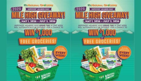 Natural Grocers store promotion for $1,000 weekly grocery giveaway and retail-ready loyalty program
