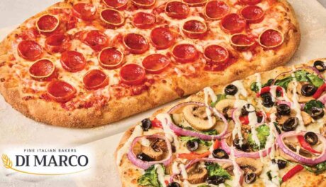 Vocelli Pizza high-protein Pinsa crust made with imported Italian flour blend and fermented dough