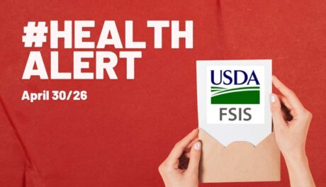 FSIS recall label for meat and poultry products with Salmonella risk from contaminated dairy ingredient