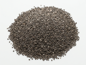 Chia Seeds over a white board