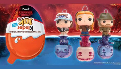 Kinder Joy x Stranger Things limited-edition egg featuring Funko collectible characters from the Netflix series