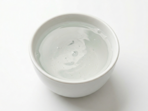 Coconut Water inside a white ceramic bowl