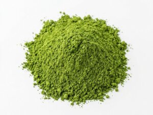 Bulk Matcha Green Tea Powder on White Background
