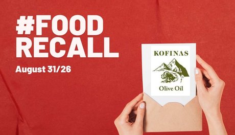Kofinas Garlic Mediterranean Infused Extra Virgin Olive Oil recalled over an unapproved culinary ingredient