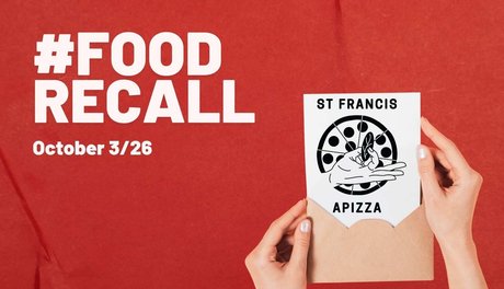 Saint Francis frozen pizza recall over undeclared soy allergen